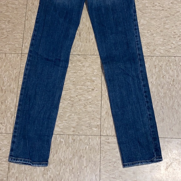 AE Stretch '90s Skinny Jean in Distressed Dark Atlantic size 00 - Picture 11 of 11